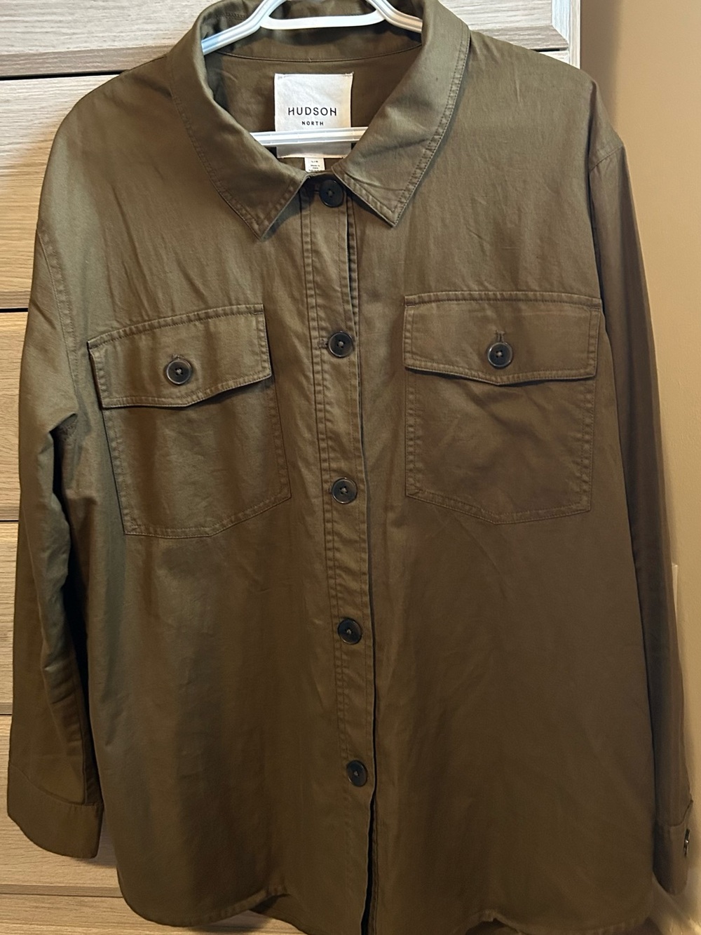 Hudson North Olive Green Utility Shirt Jacket